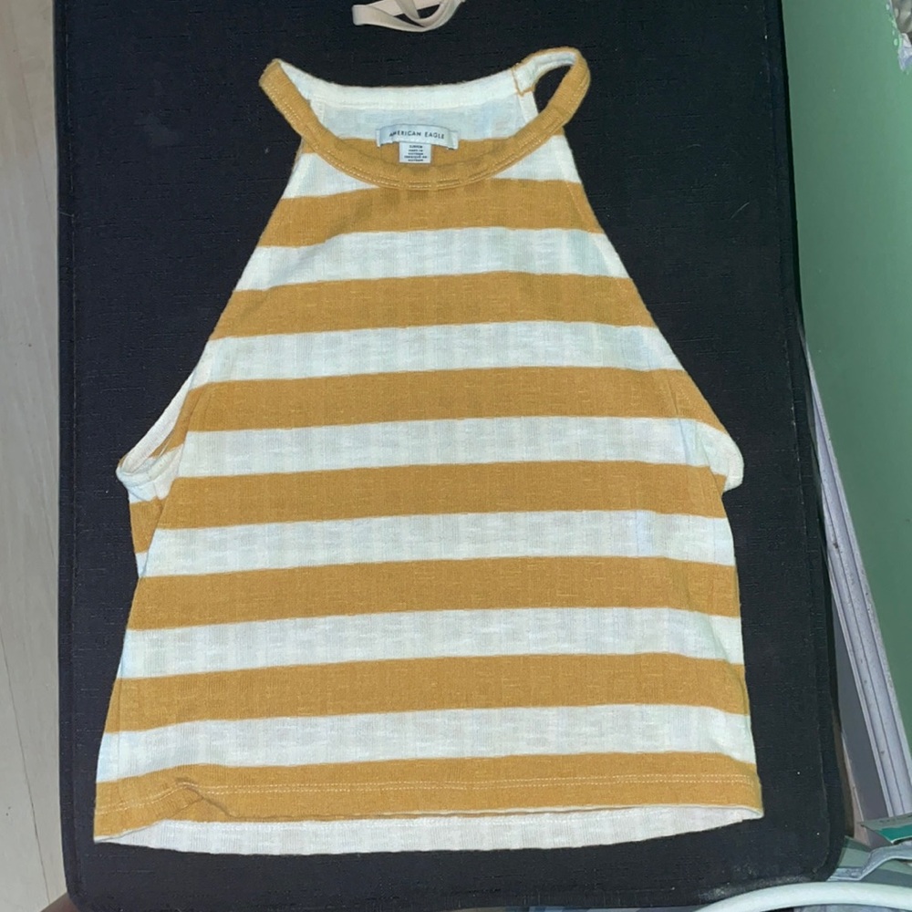 Stripped halter top